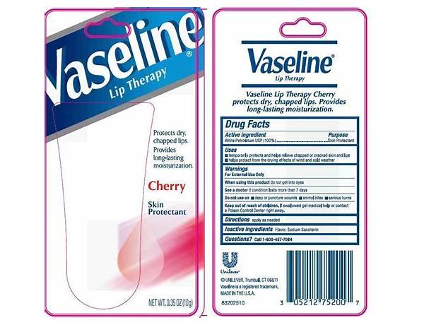 Vaseline lip therapy - food facts