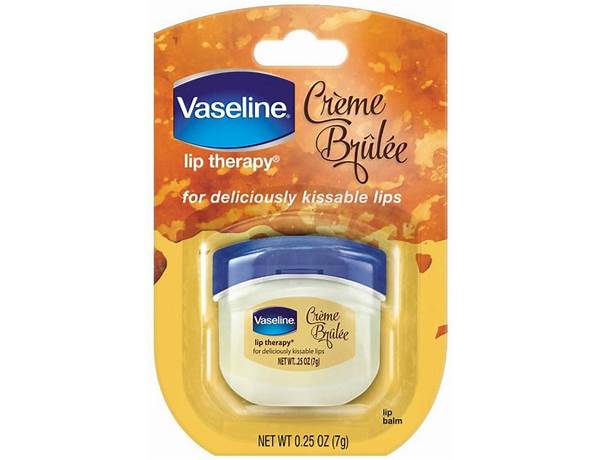 Vaseline lip therapy creme brulee food facts