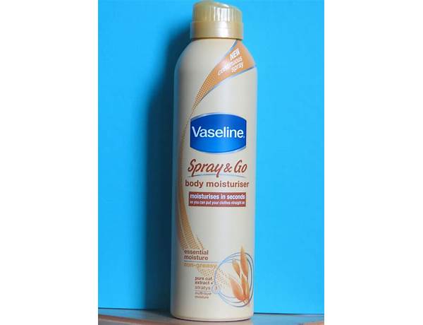 Vaseline spray and go moisturizer - food facts