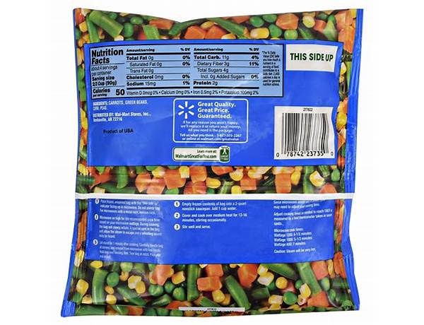 Veg all mixed vegetable nutrition facts