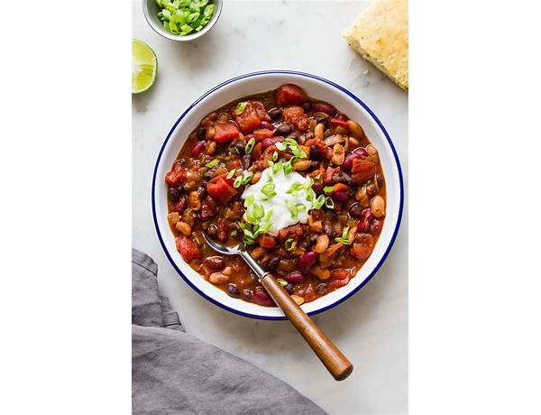 Vegan 3- bean chili ingredients