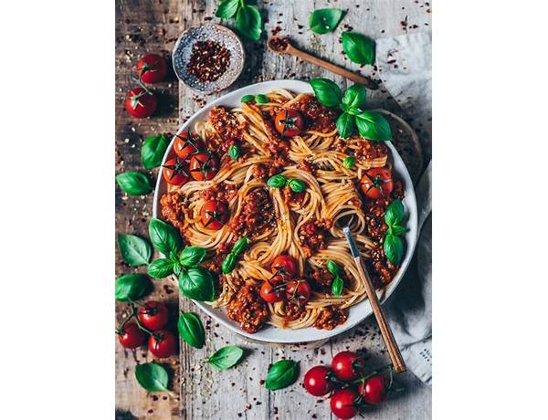 Vegan pasta bolognese food facts