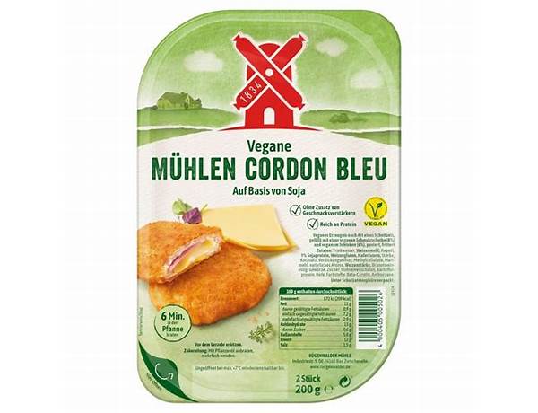 Veganes cordon bleu ingredients