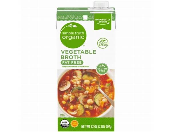 Vegetable broth fat free food facts