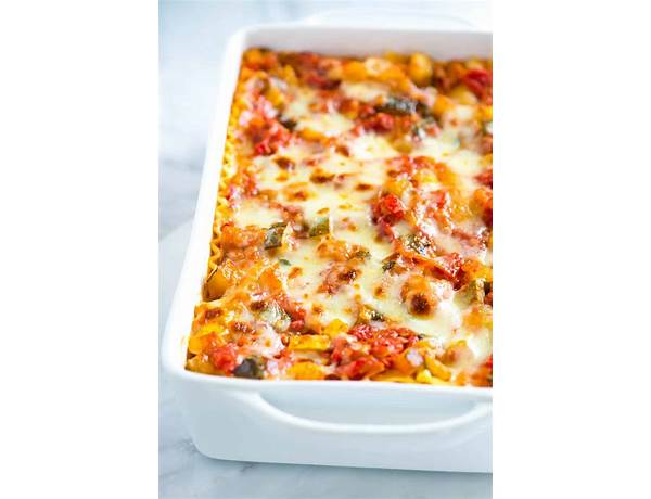 Vegetable lasagna ingredients