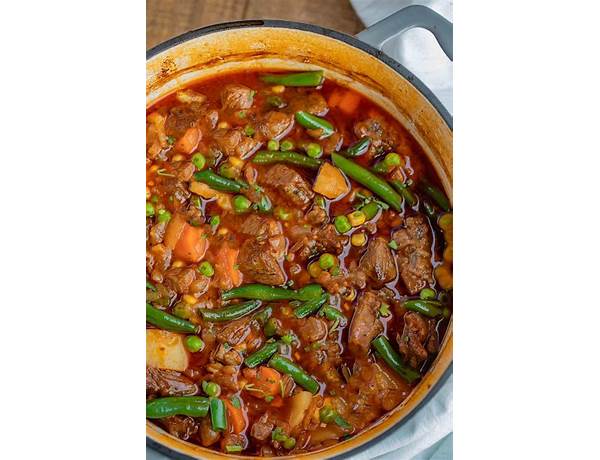 Vegetable stew with beef food facts