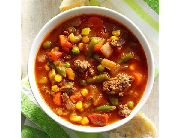 Vegetable stew with beef ingredients