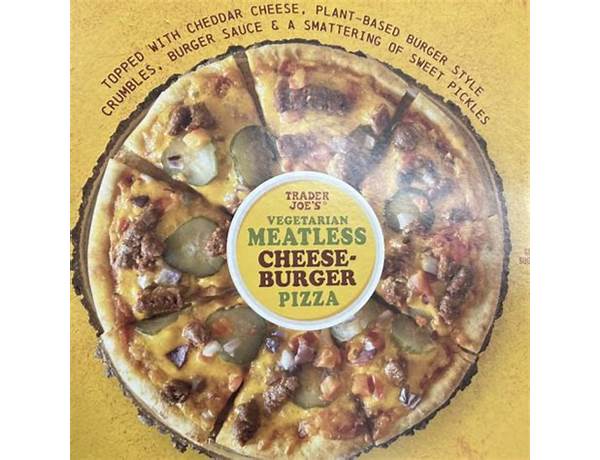 Vegetarian meatless cheeseburger pizza food facts