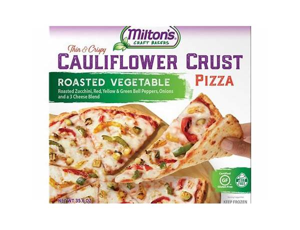 Veggie cauliflower crust pizza food facts