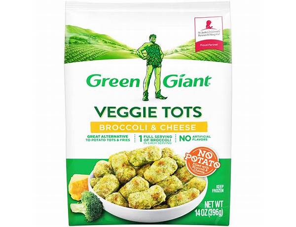 Veggie tots broccoli & cheese food facts