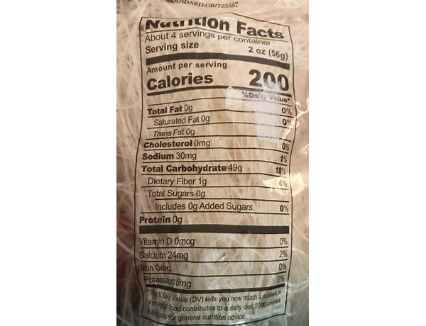 Vermicelli nutrition facts