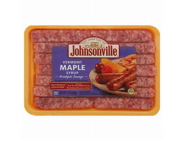 Vermont maple syrup breakfast sausage food facts