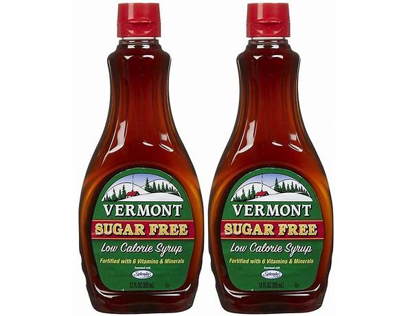 Vermont sugar free maple syrup food facts