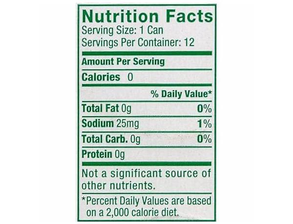 Vernors - nutrition facts