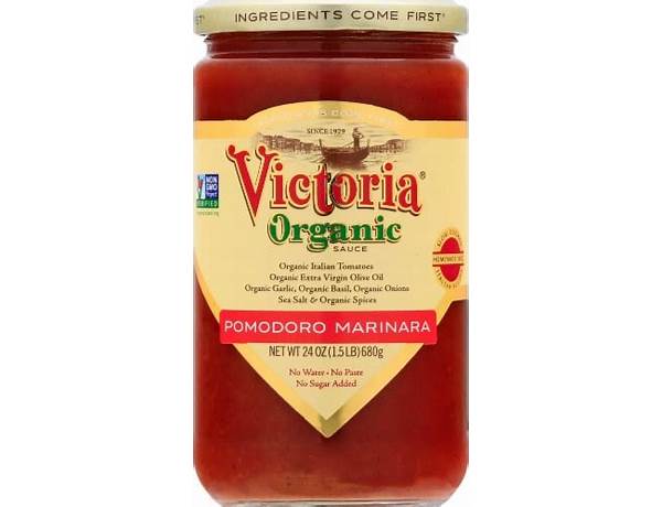 Victoria organic sauce food facts