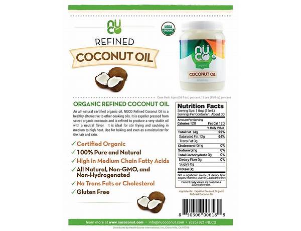 Vietnam singleorigin organic refined coconut oil ingredients
