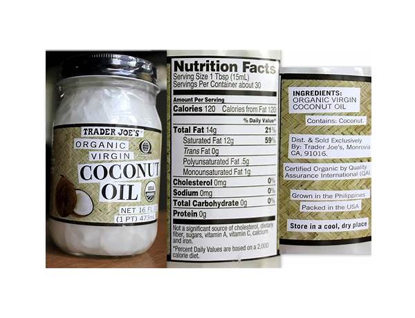 Virgin coconut oil food facts