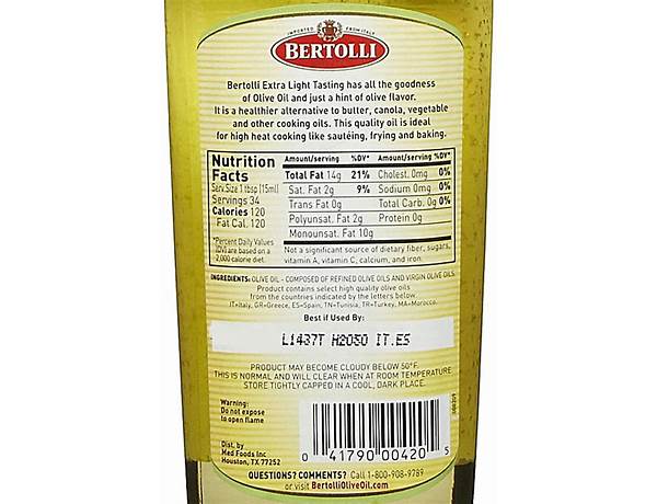 Virgin olive oil ingredients