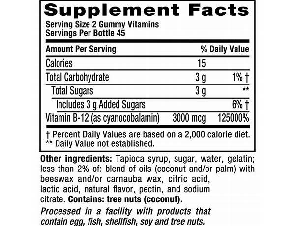 Vitamin b12 ingredients