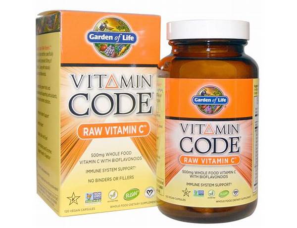 Vitamin code raw vitamin c nutrition facts