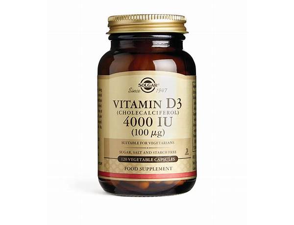 Vitamin d3 4,000 iu food facts