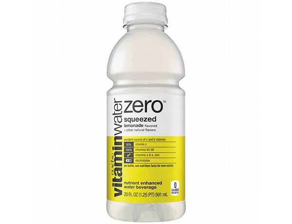 Vitamin water, vitaminwater zero squeezed, lemonade, lemonade food facts
