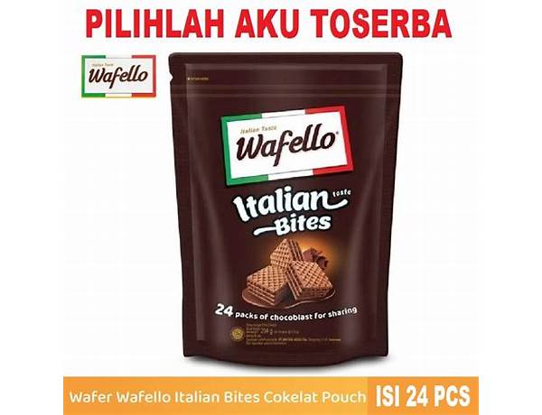 Wafello choco 200g pack food facts