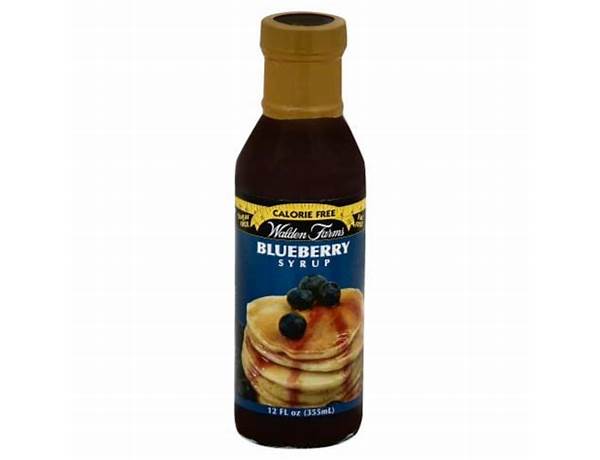 Walden farms, syrup, blueberry nutrition facts