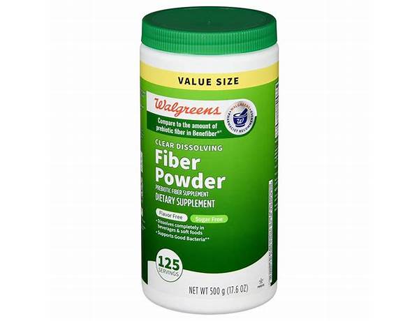 Walgreens fiber powder food facts