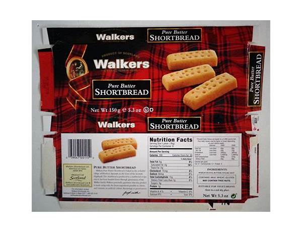 Walker’s classic shortbread collection nutrition facts
