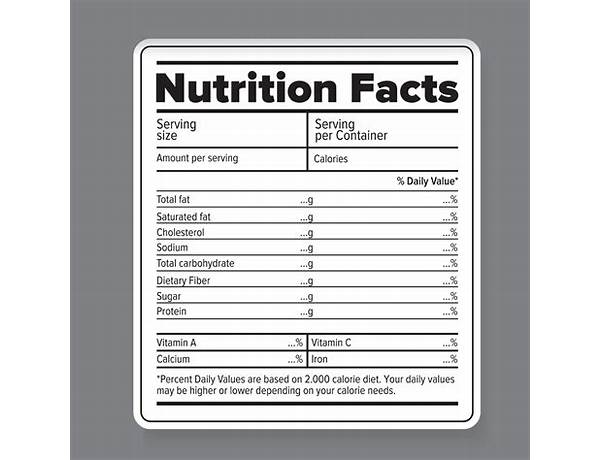 Water box nutrition facts