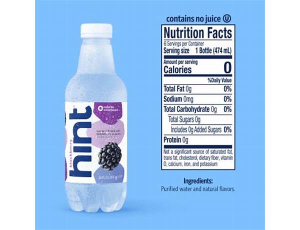 Water infused with blackberry essence food facts