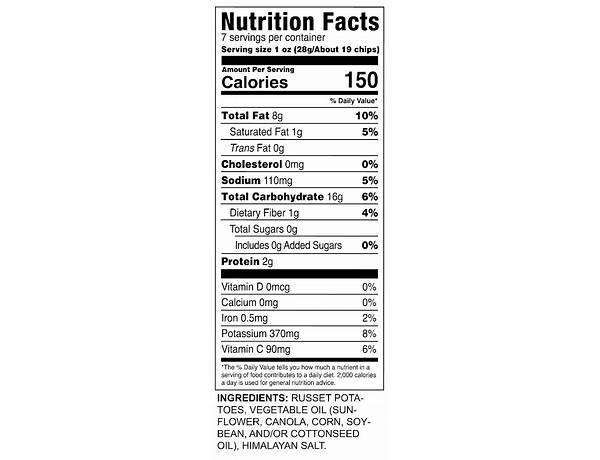 Wavy dark russet chips nutrition facts