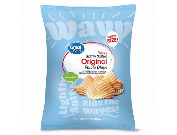 Wavy original potato chips food facts