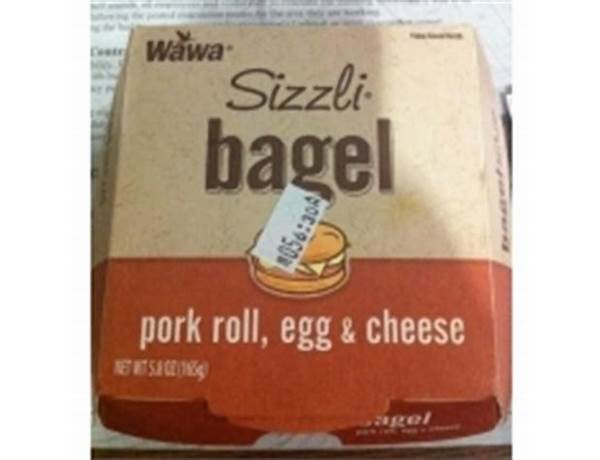 Wawa pork roll bagel sizzli food facts