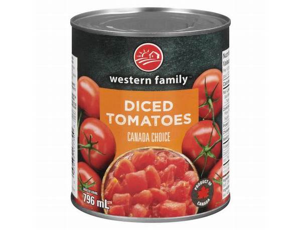 Western family diced tomatoes with roasted garlic and onion nutrition facts