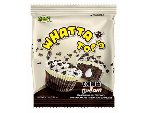 Whatta tops cookies &cream food facts
