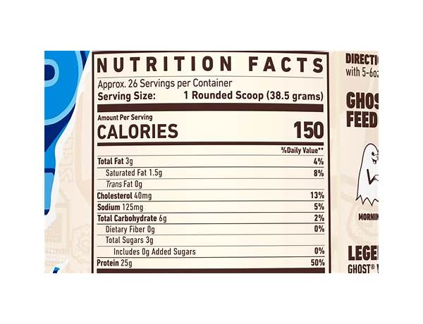 Whey protein chips ahoy! food facts