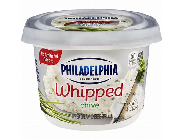Whipped cream cheese spread food facts