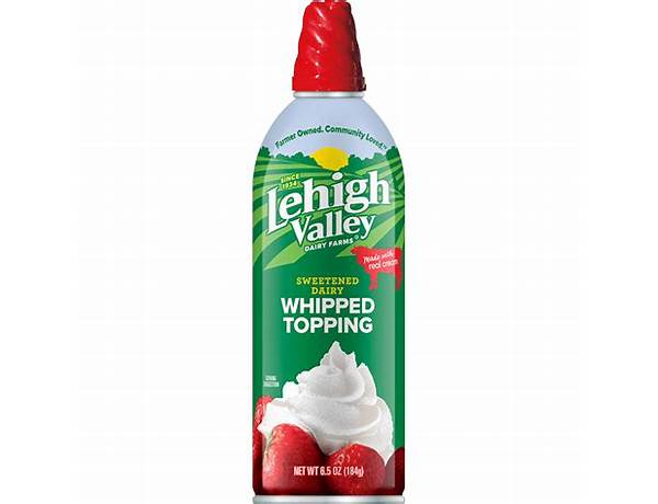 Whipped dairy topping food facts
