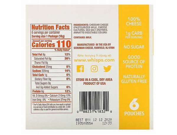 Whisps nutrition facts