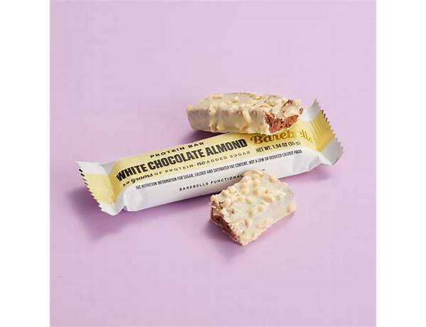 White chocolate almond bars food facts