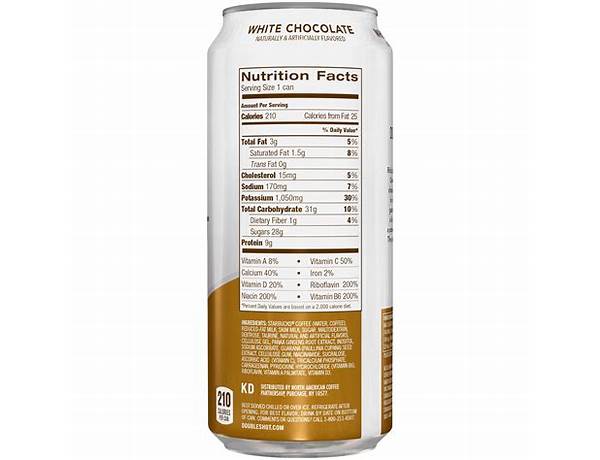 White chocolate doubleshot energy ingredients