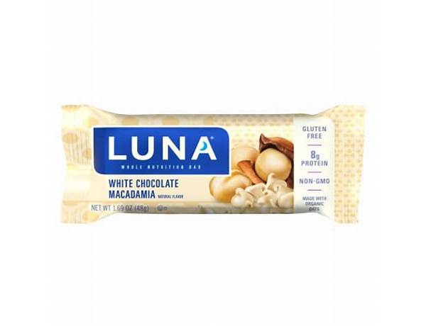 White chocolate macadamia bar food facts