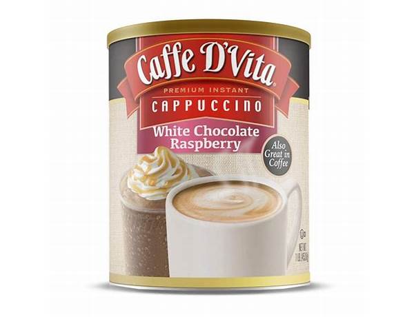 White chocolate raspberry instant cappuccino mix powder food facts