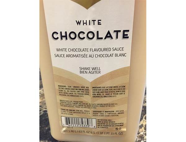 White chocolate sauce food facts