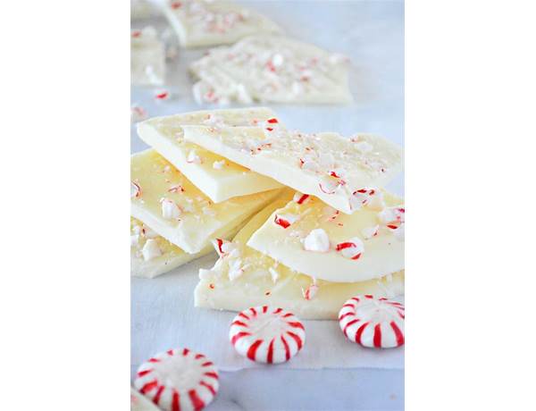 White chocolate style peppermint bark food facts