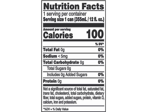 White claw hard selzer nutrition facts