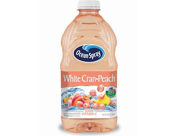 White cranberry and peach juice ingredients