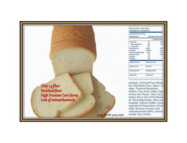 White enriched bread ingredients